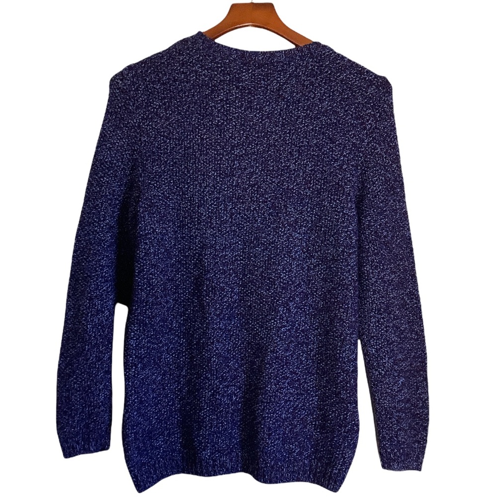 Talbots Purple Knit Sweater Merino Wool Blend Size Large‎